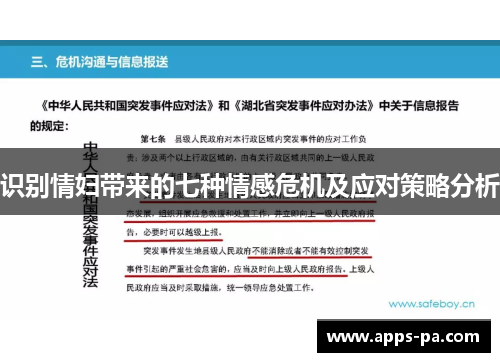 识别情妇带来的七种情感危机及应对策略分析